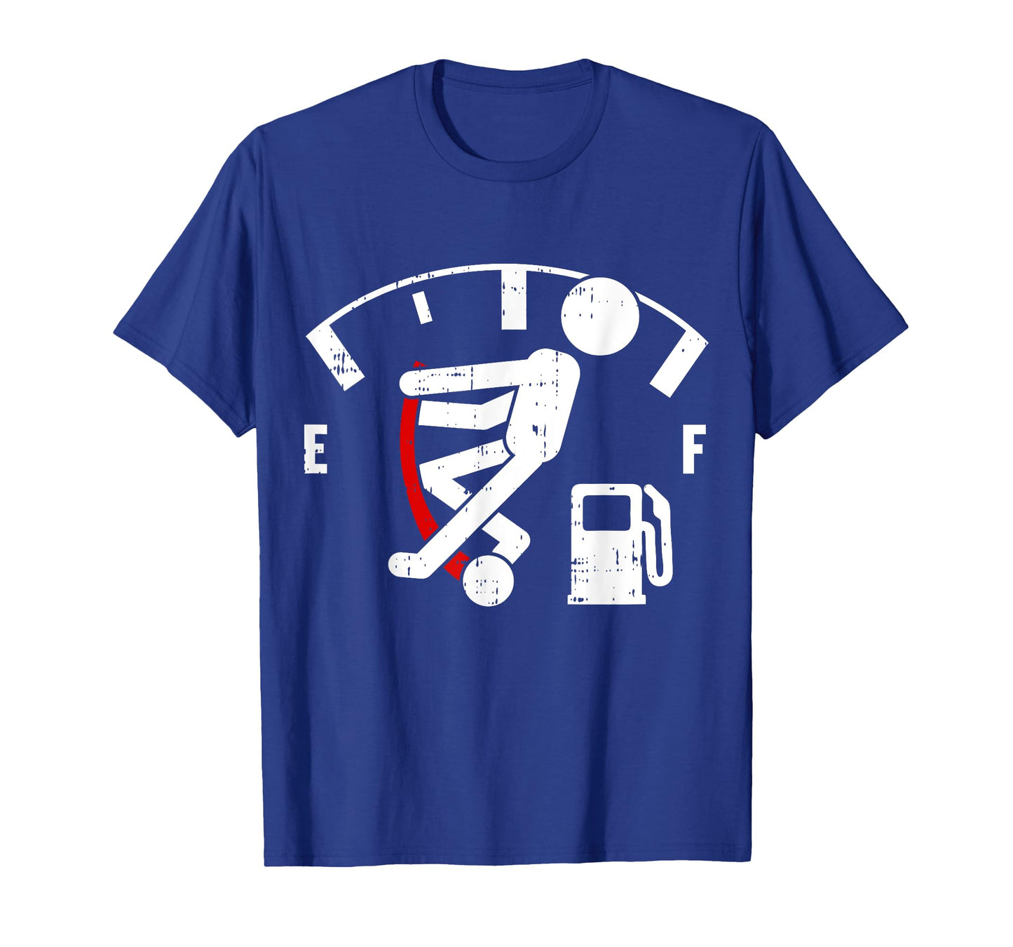 Empty Fuel Meter Graphic Funny Gasoline Tank Gift T-Shirt