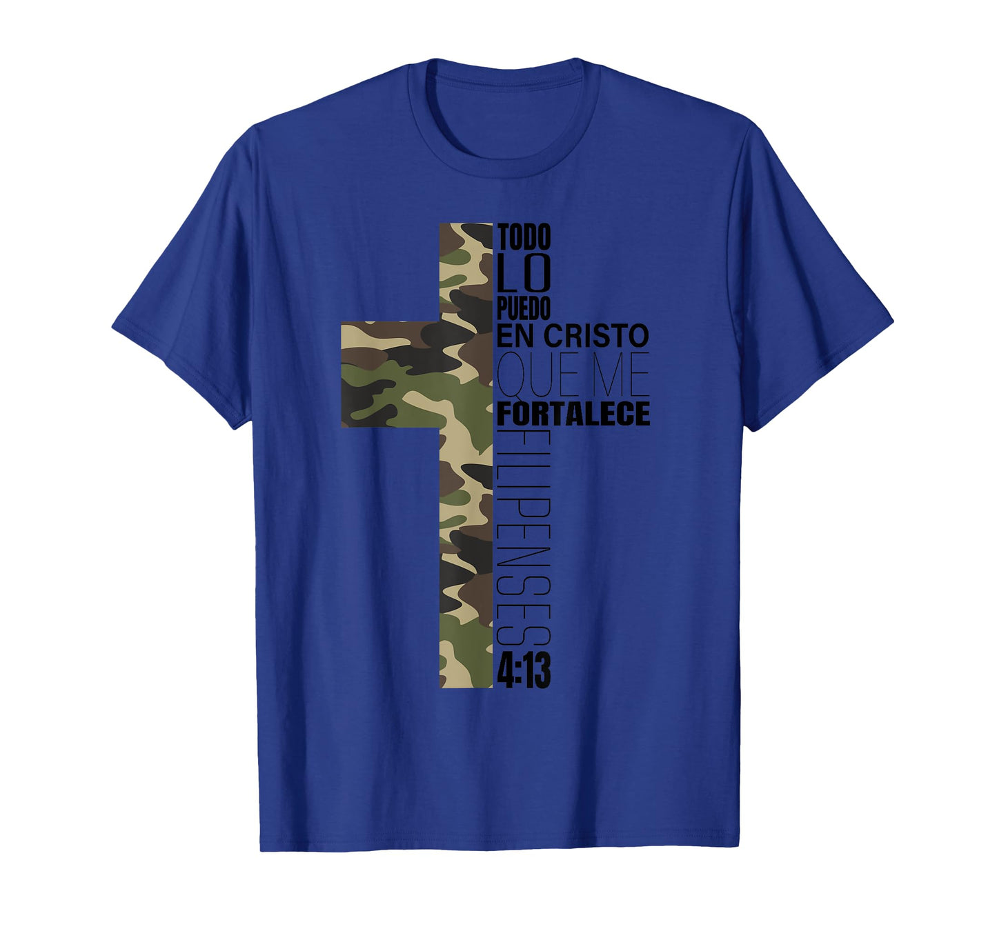 Camo Spanish Bible Verse Christian Cristo Cristiano Verso T-Shirt