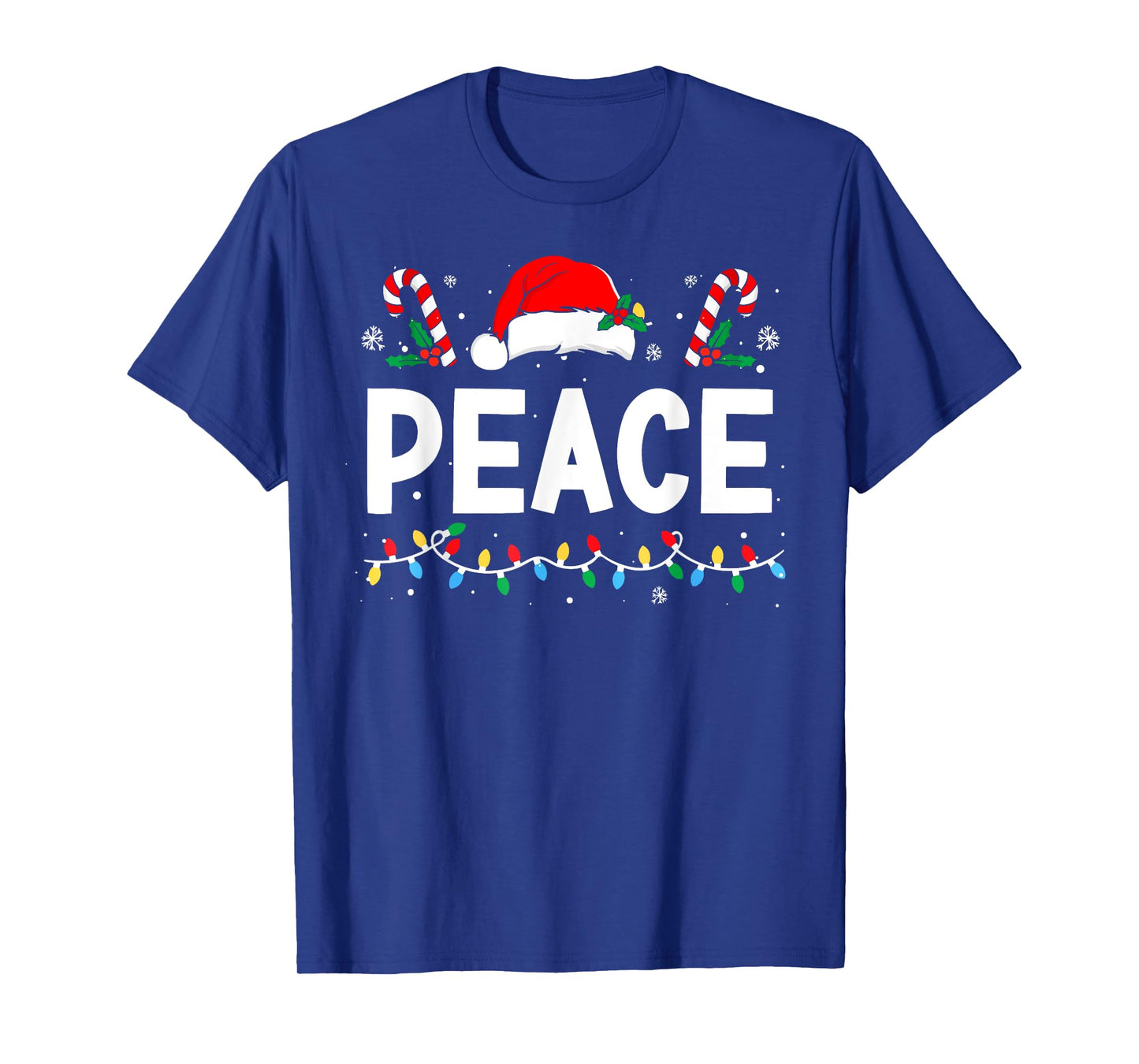 Peace I Come in Peace Christmas Xmas Lights Holiday Couples T-Shirt