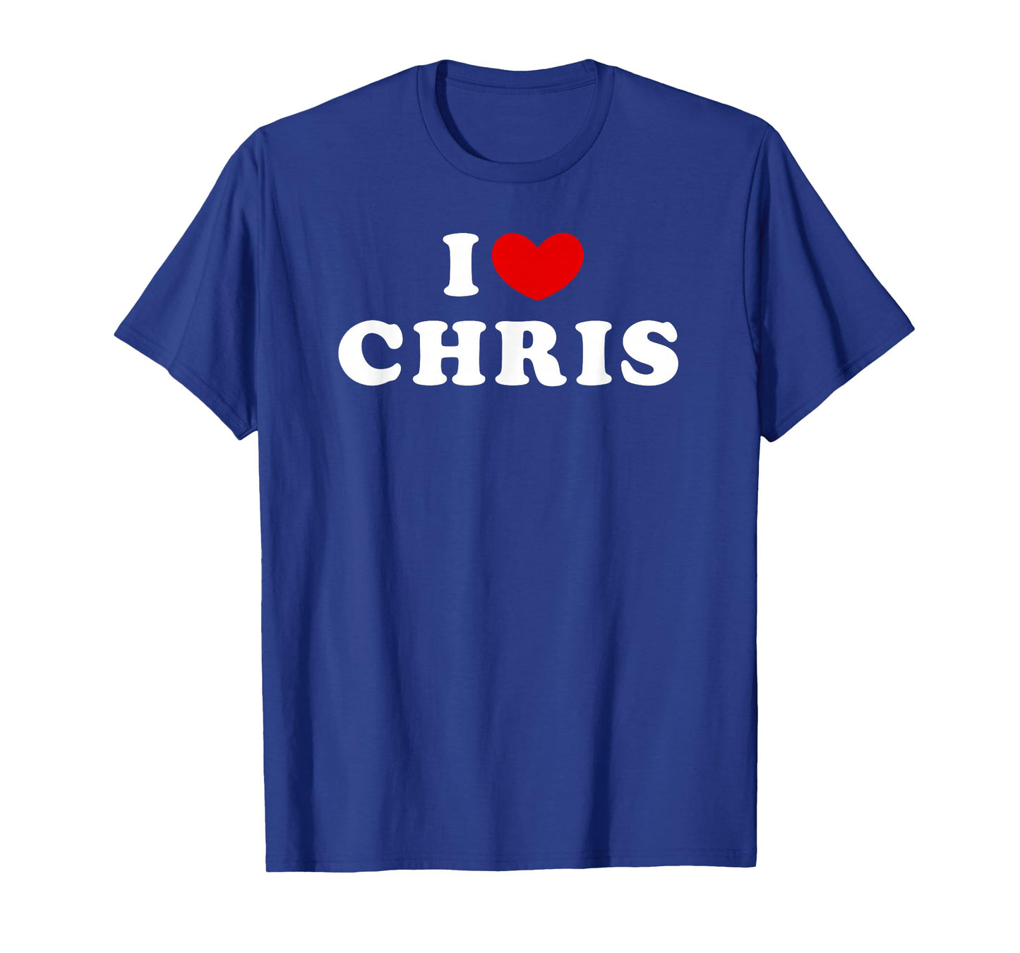 I Love Chris, I Heart Chris T-Shirt, Small, Black