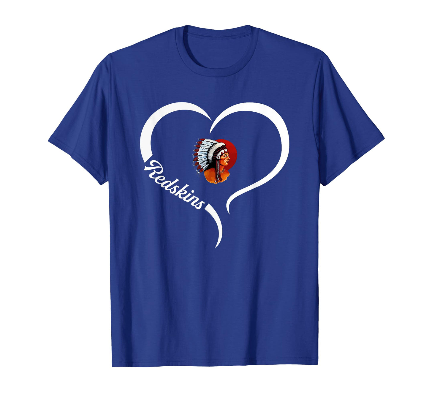 Knox Redskins Logo Half Heart Slogan HS T-Shirt