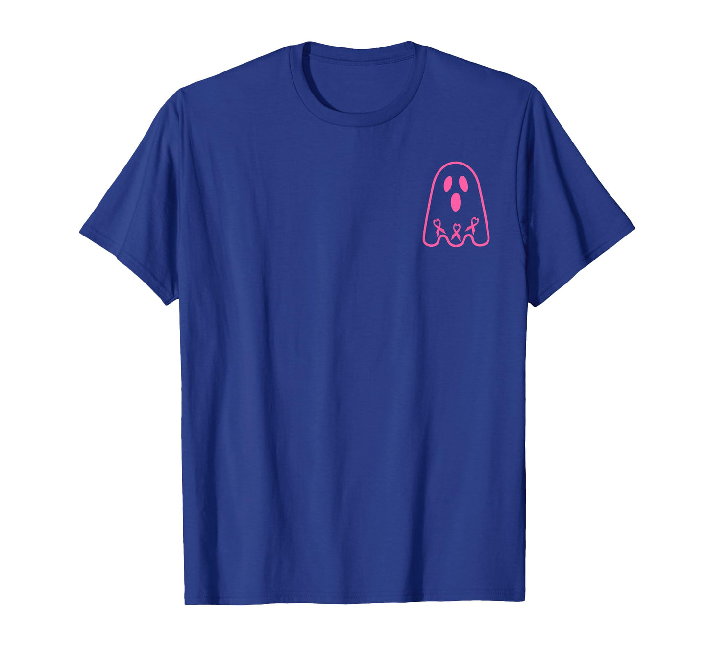 in October We Wear Pink Ghost Witch Breast Cancer (2 Side) T-Shirt
