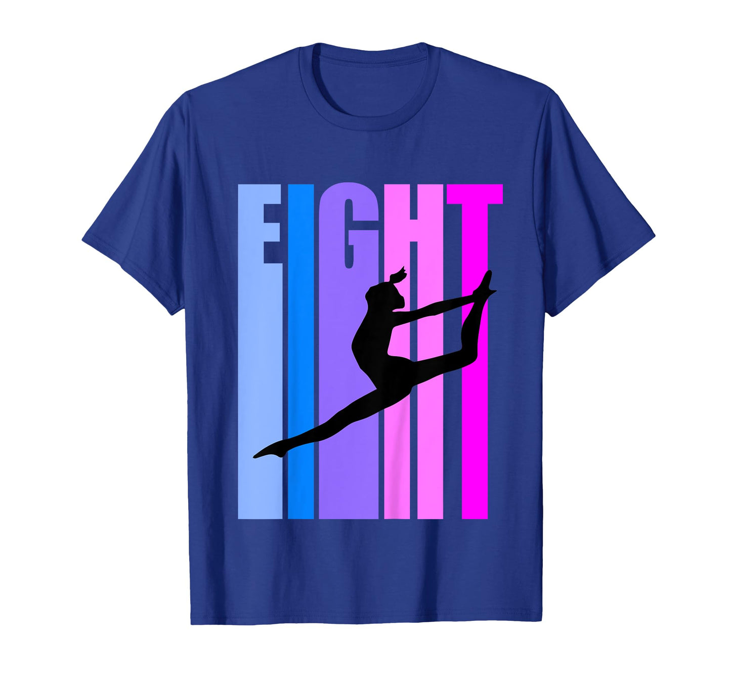 Kids 8th Birthday Gymnastics Girls Gymnast Dance Dancer Dancing T-Shirt