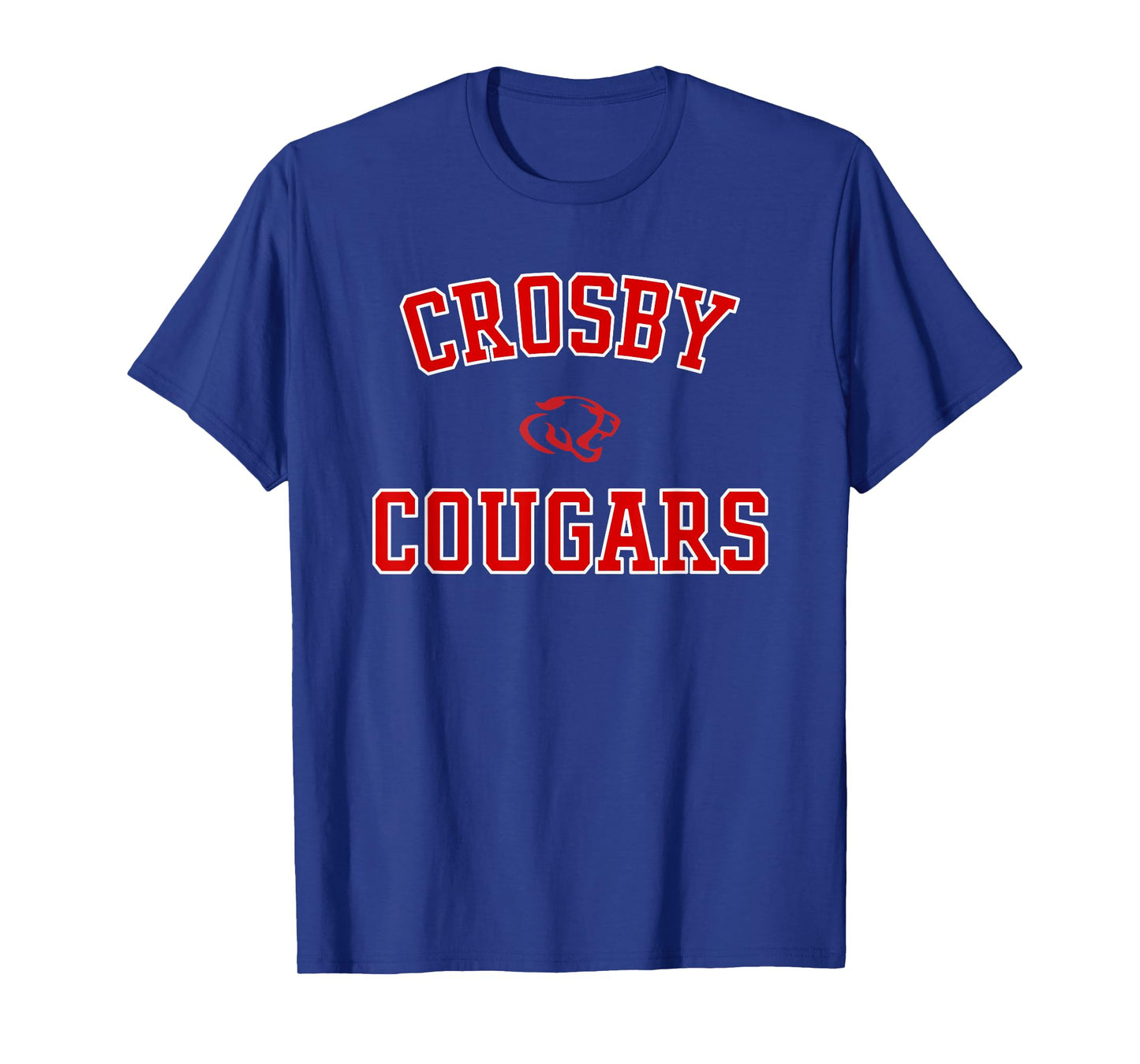 Crosby Cougars Logo Varsity HS T-Shirt
