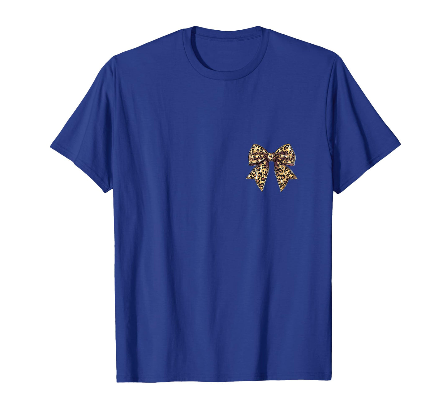 Coquette Bow Leopard Pattern Dainty Bow Animal Pattern T-Shirt