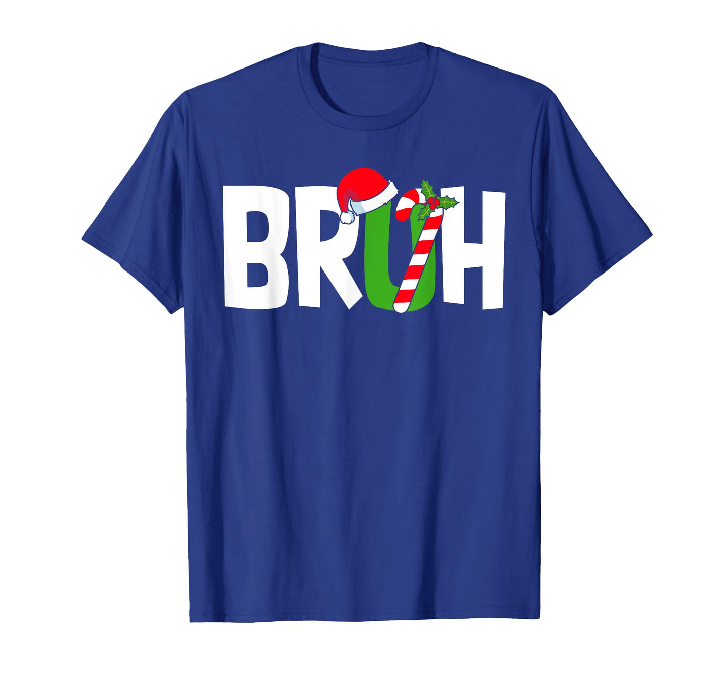 Bruh Christmas Meme Candy Cane Funny Pajamas for Kids Boys T-Shirt