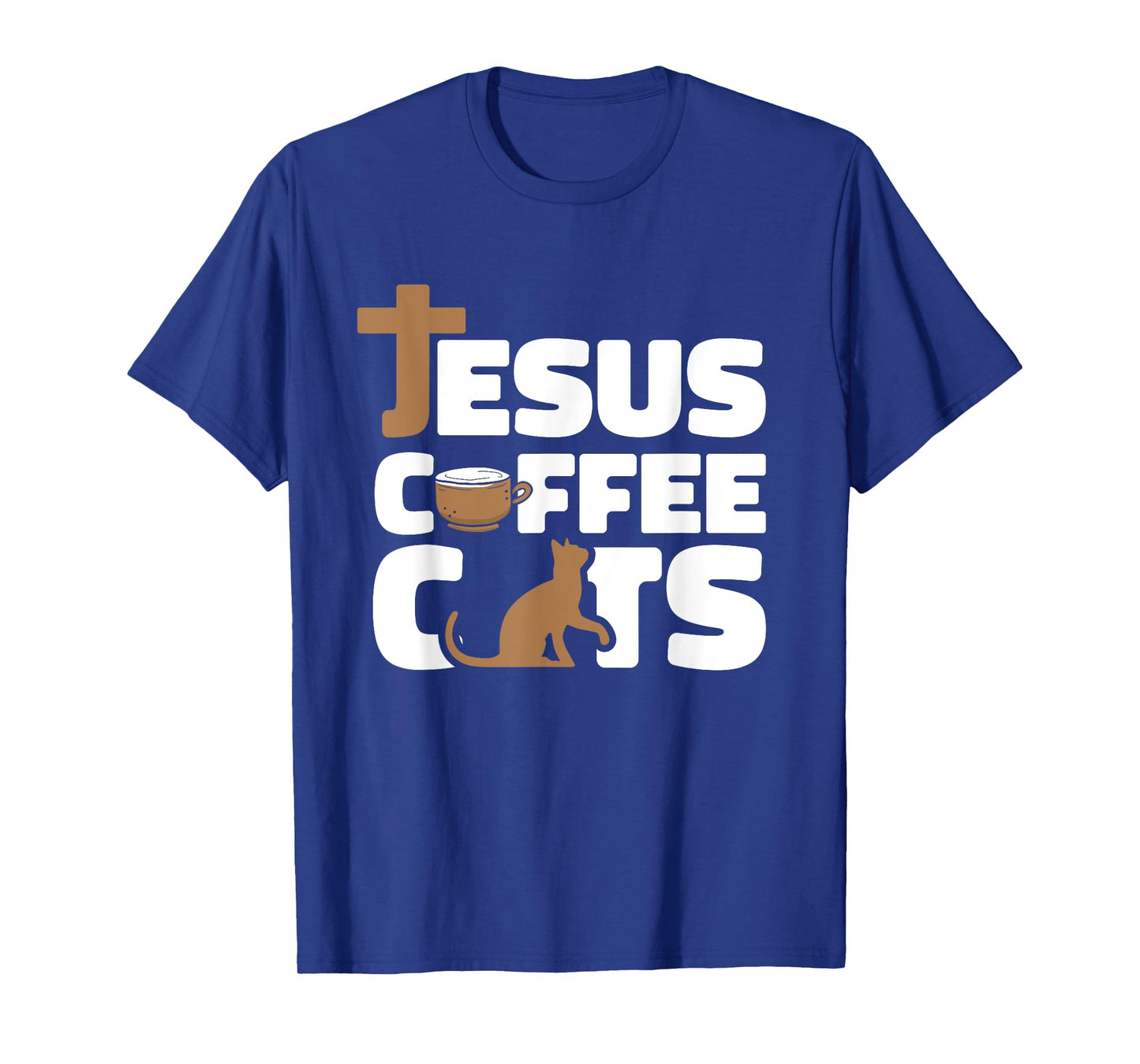 Jesus Cats And Coffee Christianity - Religion Christian Cat Men Women T-Shirt