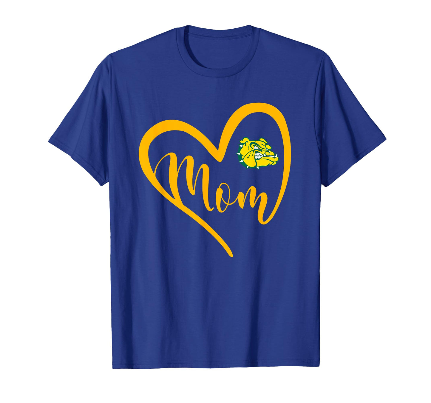 Deland Bulldogs Logo Heart Mom HS T-Shirt
