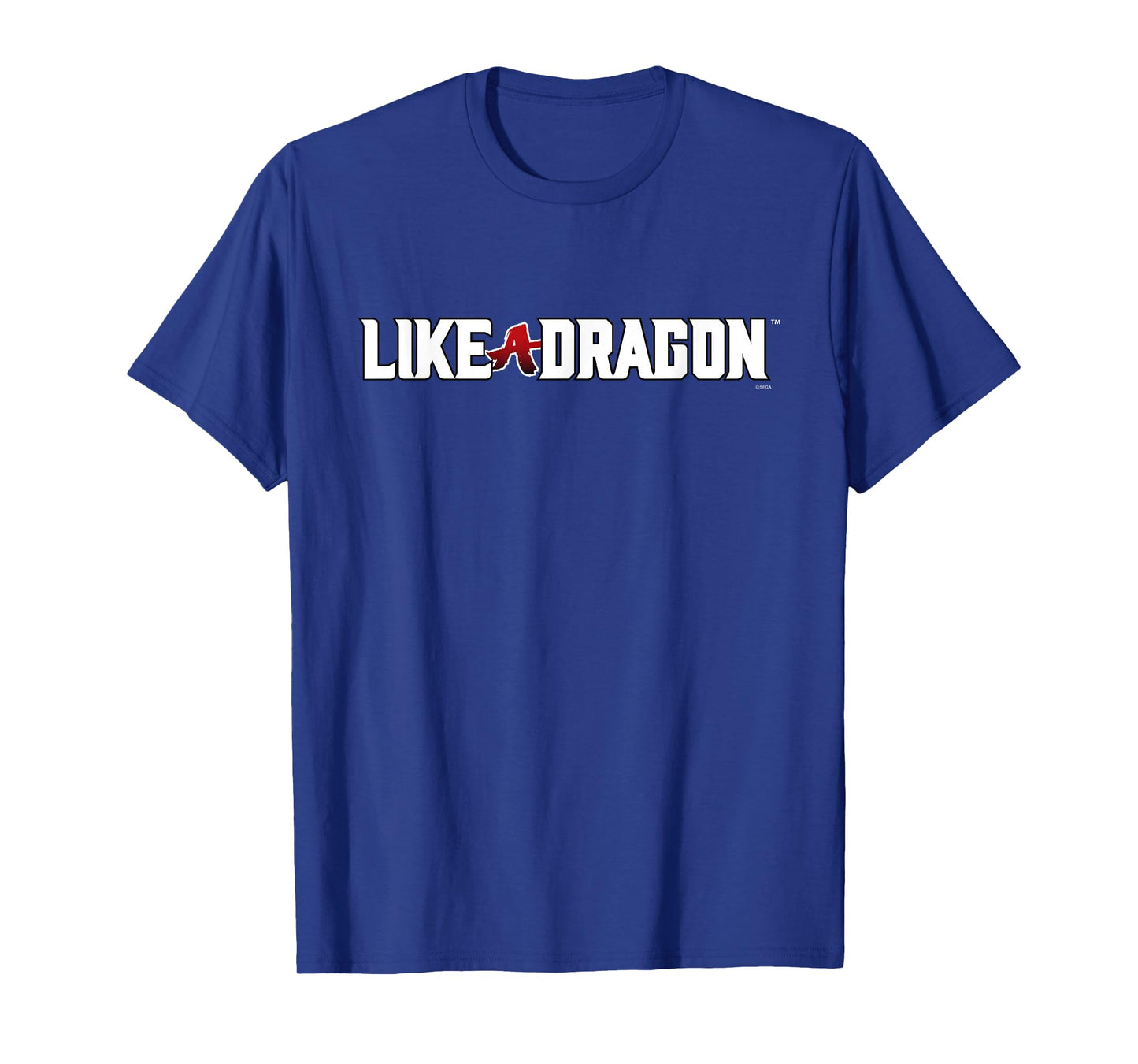 SEGA Like a Dragon & Yakuza White Logo T-Shirt - Unisex Adults, Black, Small, Short Sleeve, Crew Neck, Polyester, Stretchable, Modern Classic, Dragon Letter Print