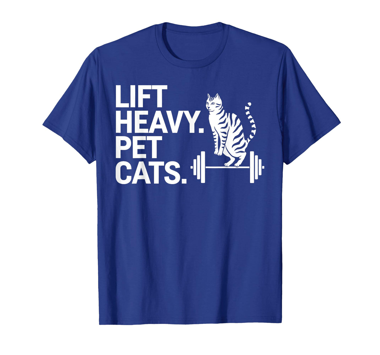 Weightlifting Cat Funny Gym Workout Lift Heavy Pet Cats Men Women Kids T-Shirt