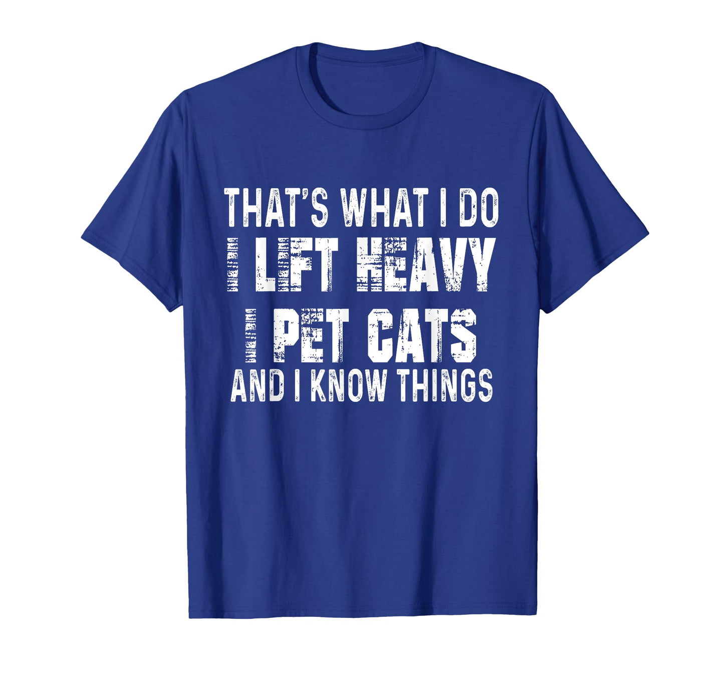 Hilarious Fitness Cat Lovers and Gym Humor Tees Unisex-Adults Black Small I Lift Heavy, I Pet Cats, and I Know Things Funny Gym T-Shirt
