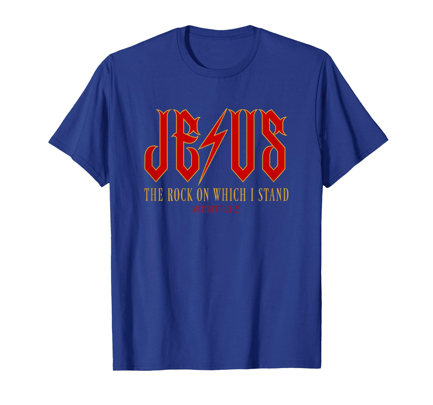 Christian Jesus Rock Band Matthew 7:24, Retro Vintage T-Shirt