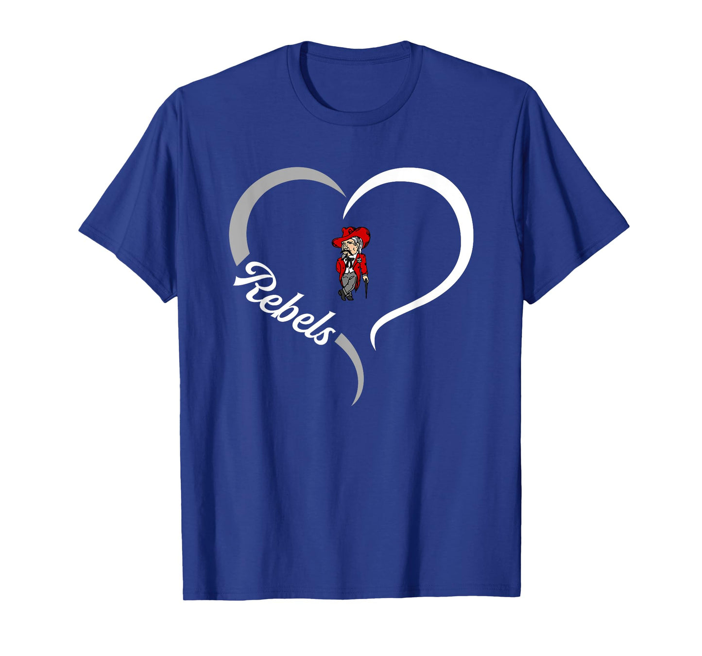 Highland Rebels Logo Half Heart Slogan HS T-Shirt