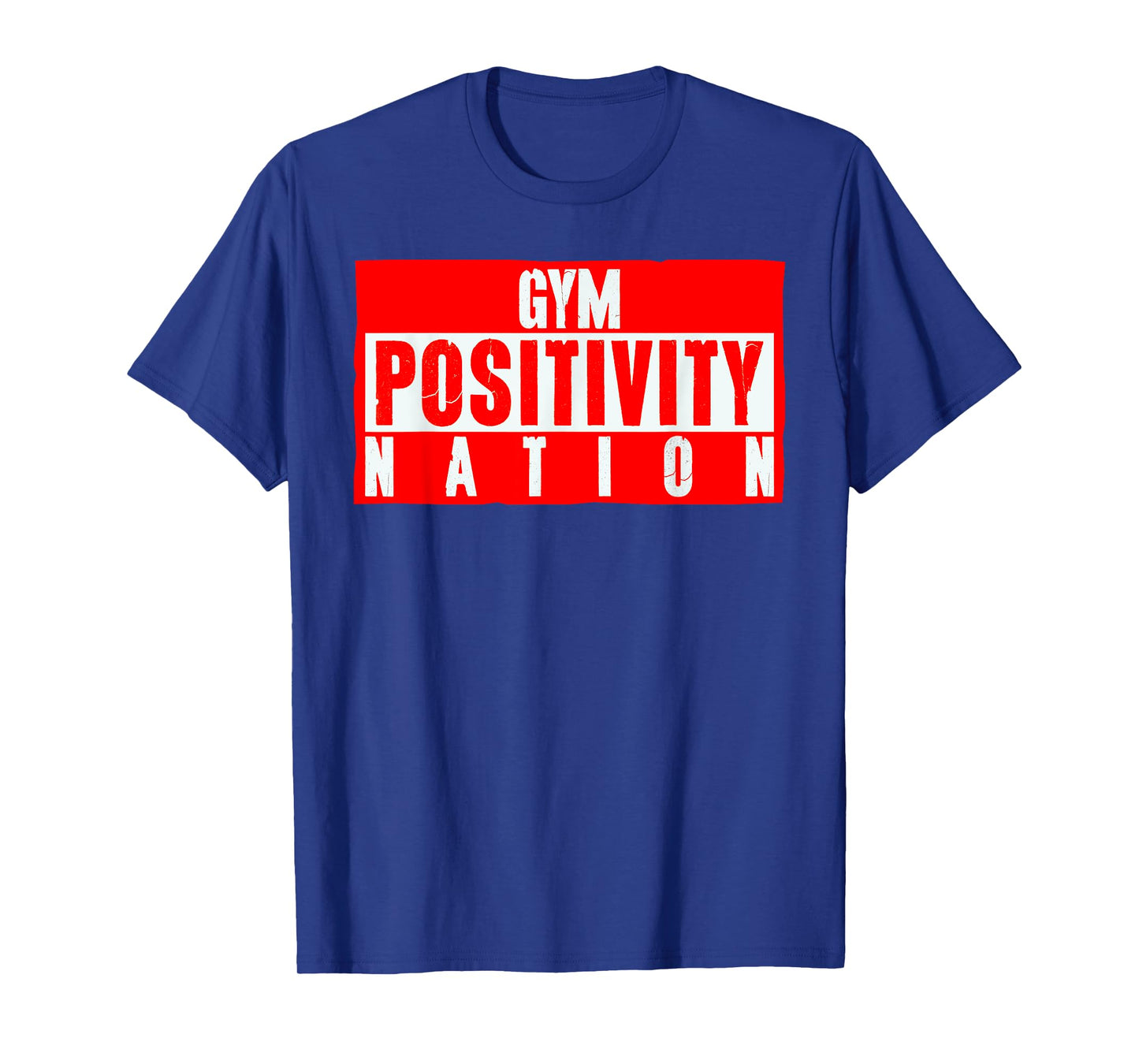 Gym Positivity Nation Black Unisex-Adults Modern Crew Neck Short Sleeve T-Shirt
