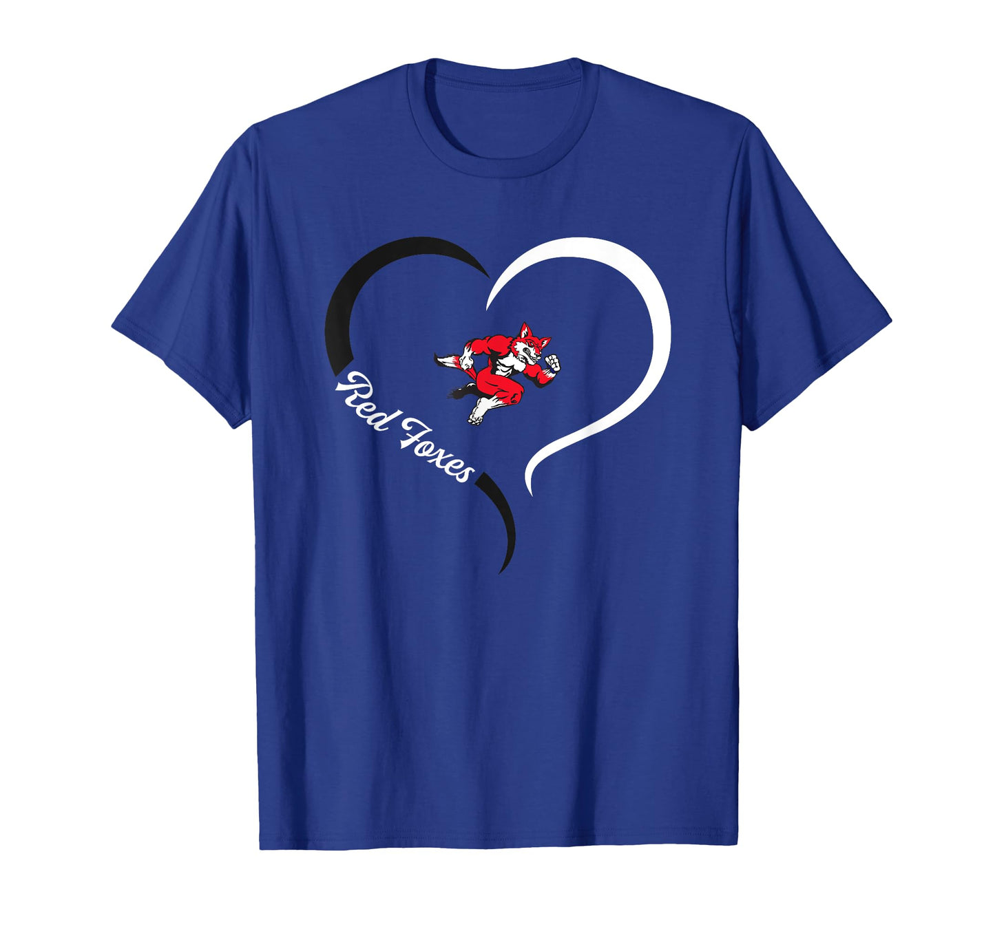 Hartsville Red Foxes Logo Half Heart Slogan HS T-Shirt
