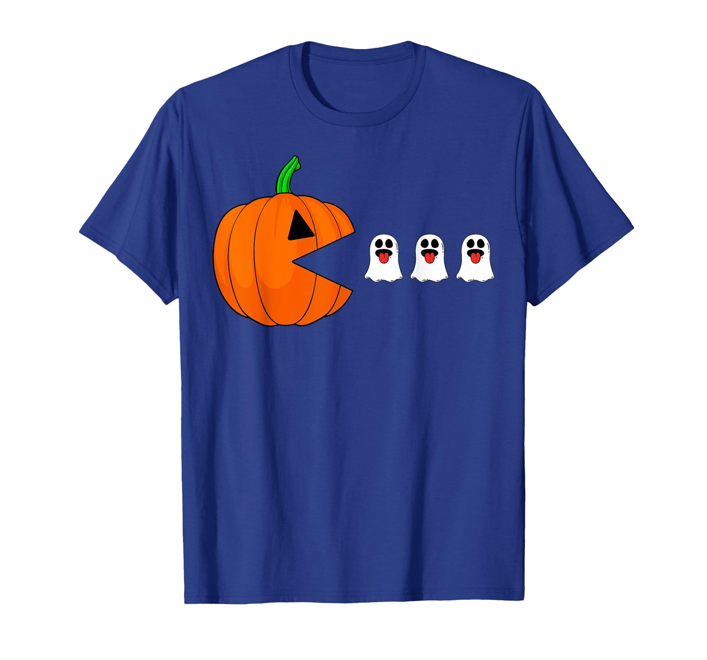 Halloween Gamer Pumpkin Eating Ghost Costume Men Boys Kids T-Shirt
