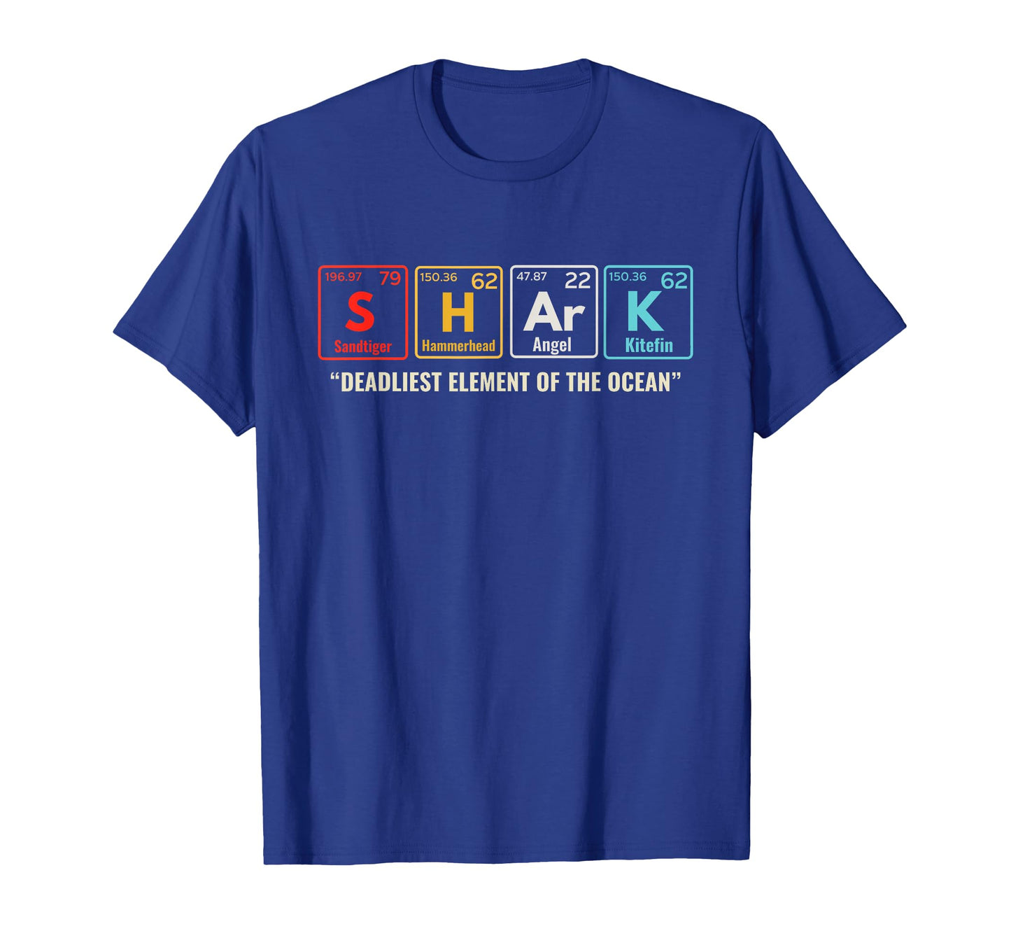 Shark Periodic Table Elements Week Retro Shark Lovers 2025 T-Shirt