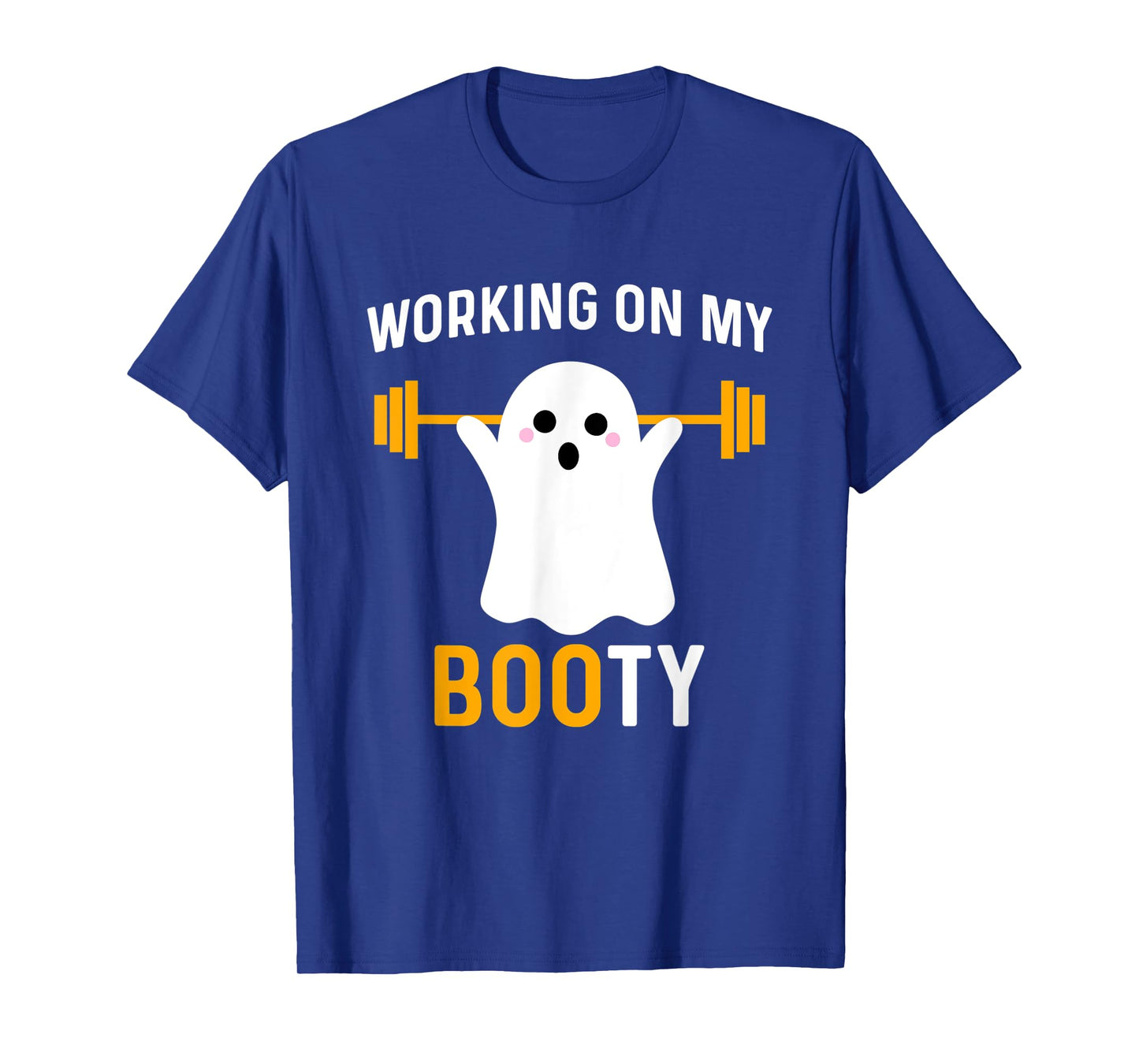 Working On My Booty Funny Halloween Workout Gym Squat T-Shirt