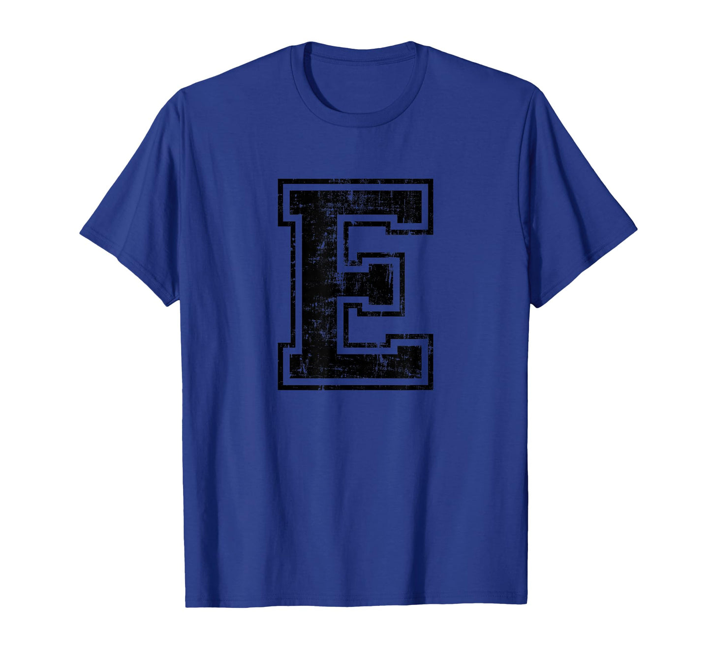 Letter E Uppercase Alphabet Initial School College Varsity T-Shirt