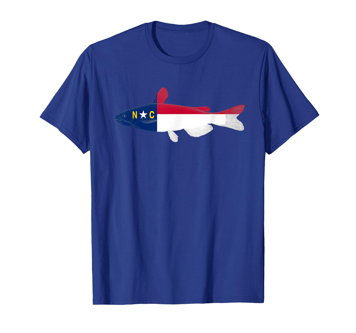 North Carolina State Flag Catfish Fishing Shirt T-Shirt