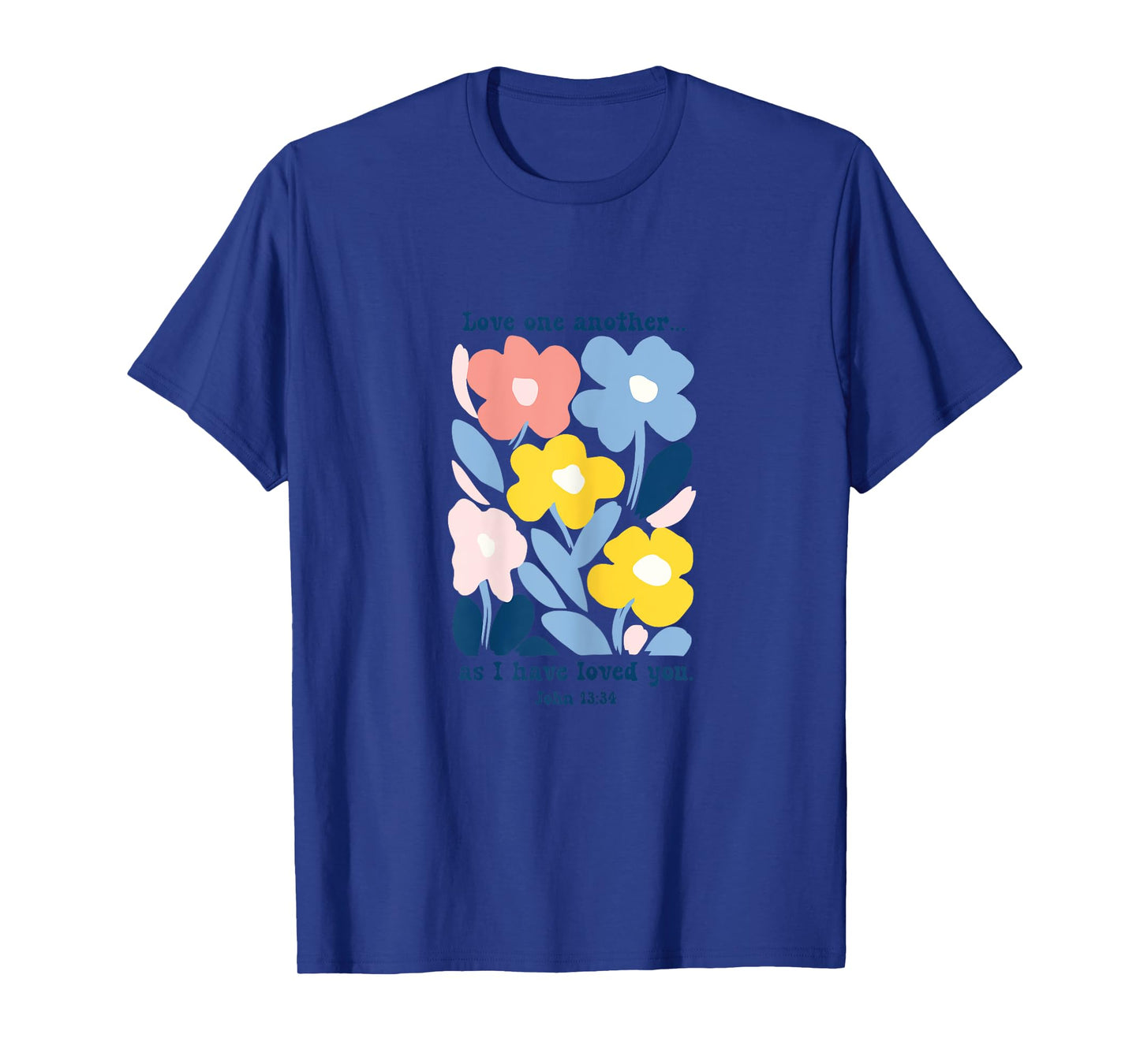 Love One Another As I Have Loved You Boho Pastel Floral T-Shirt