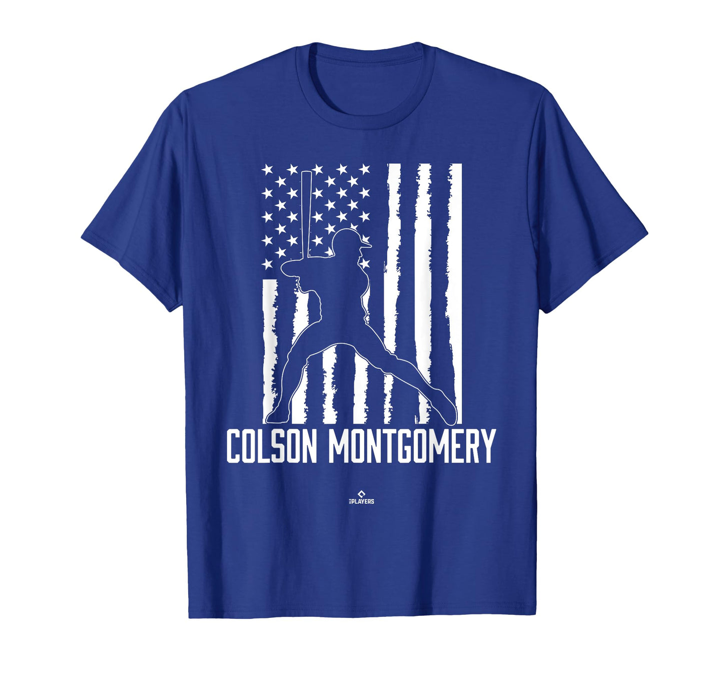 Distressed Flag Swing Colson Montgomery Prospect Baseball T-Shirt