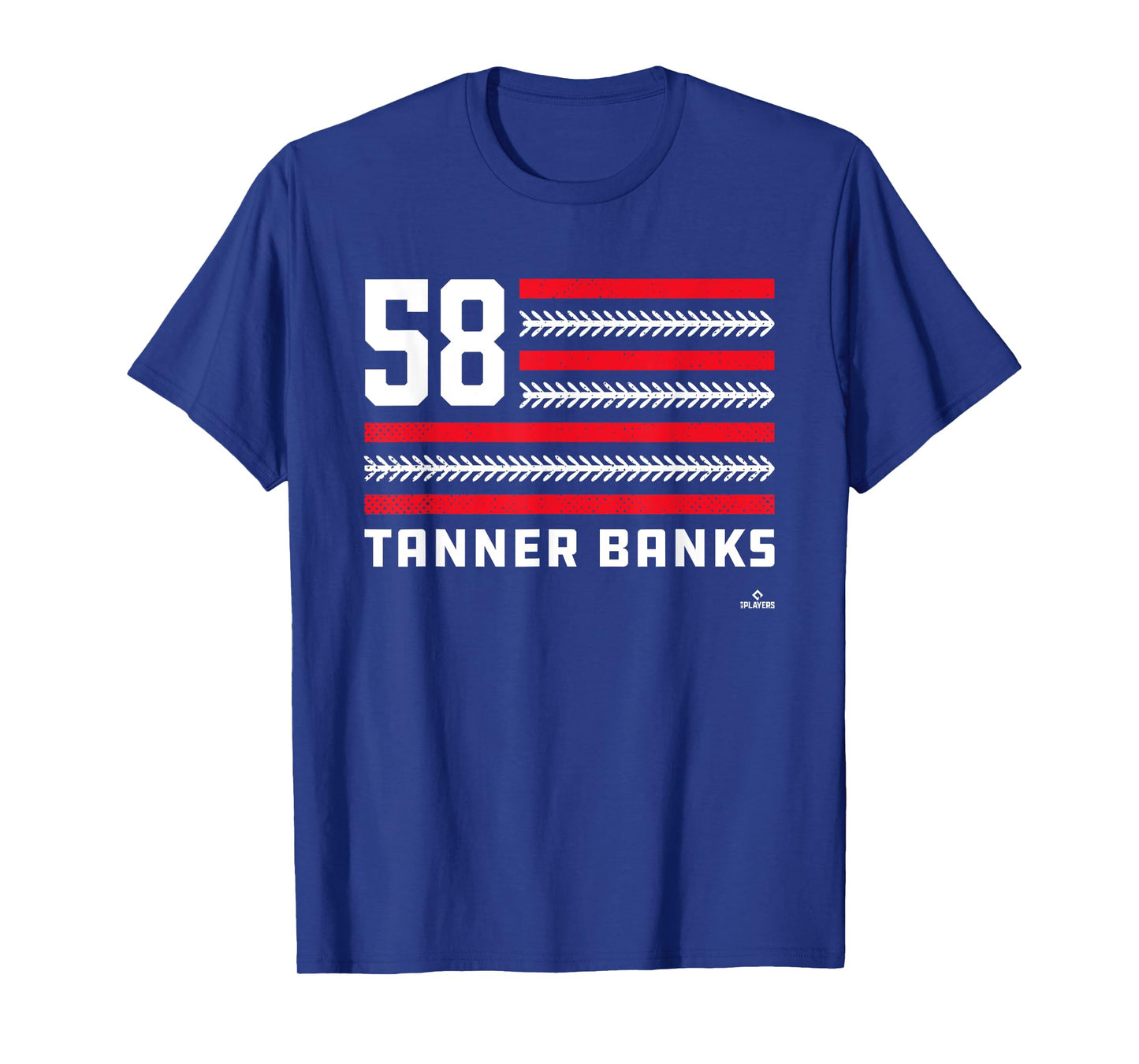 Flag Stripes Tanner Banks Philadelphia Baseball MLBPA T-Shirt