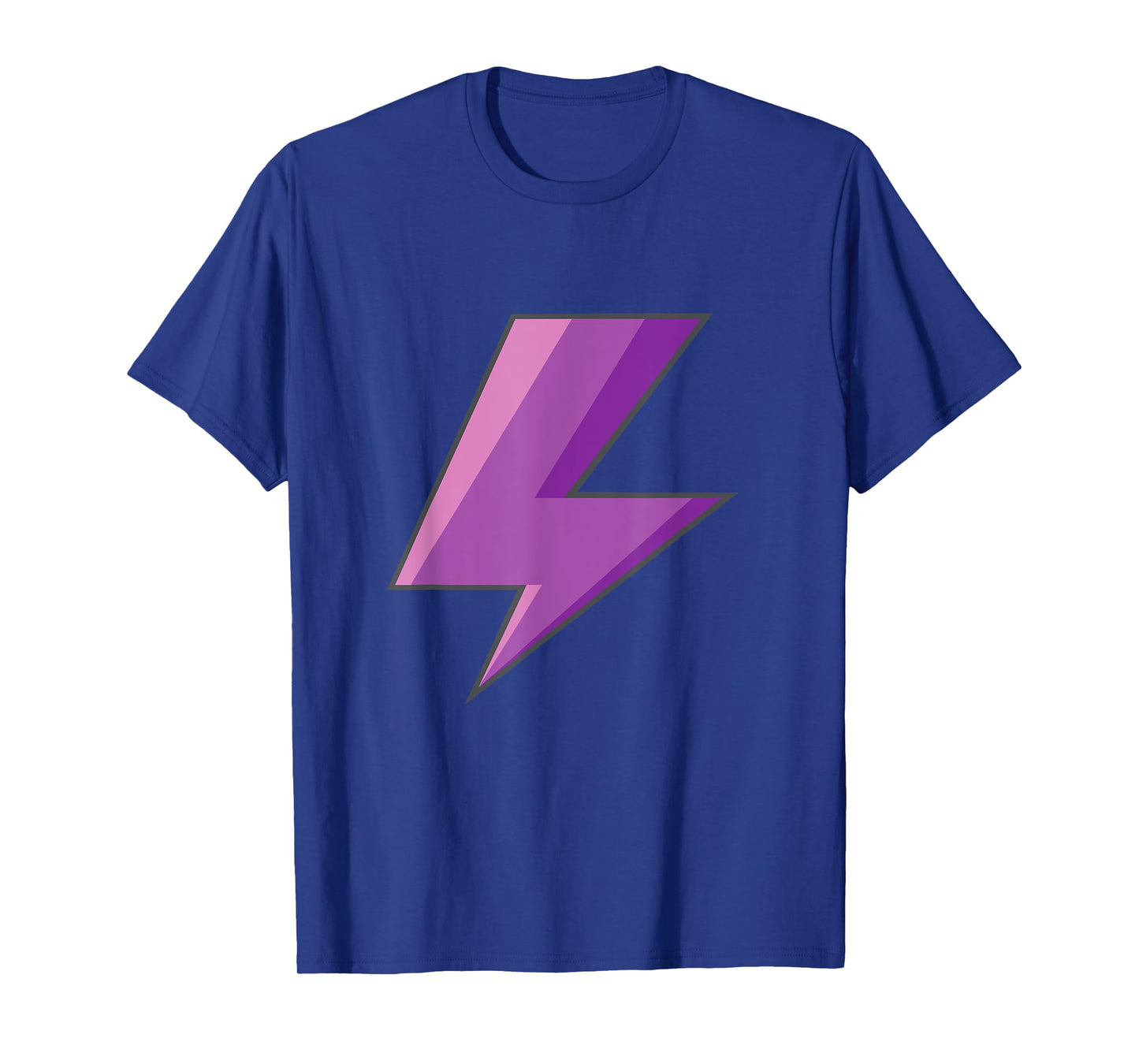 Lightning Bolt Purple Graphic Tee Easy Halloween Costume T-Shirt