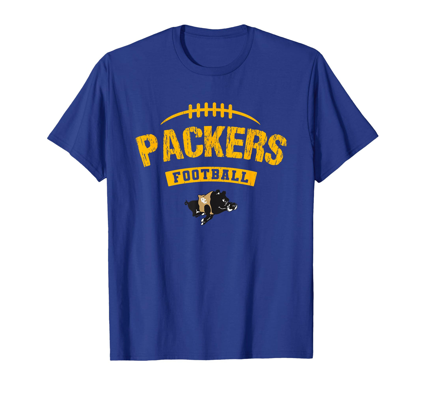 Colquitt County Packers Logo Football Distressed HS T-Shirt