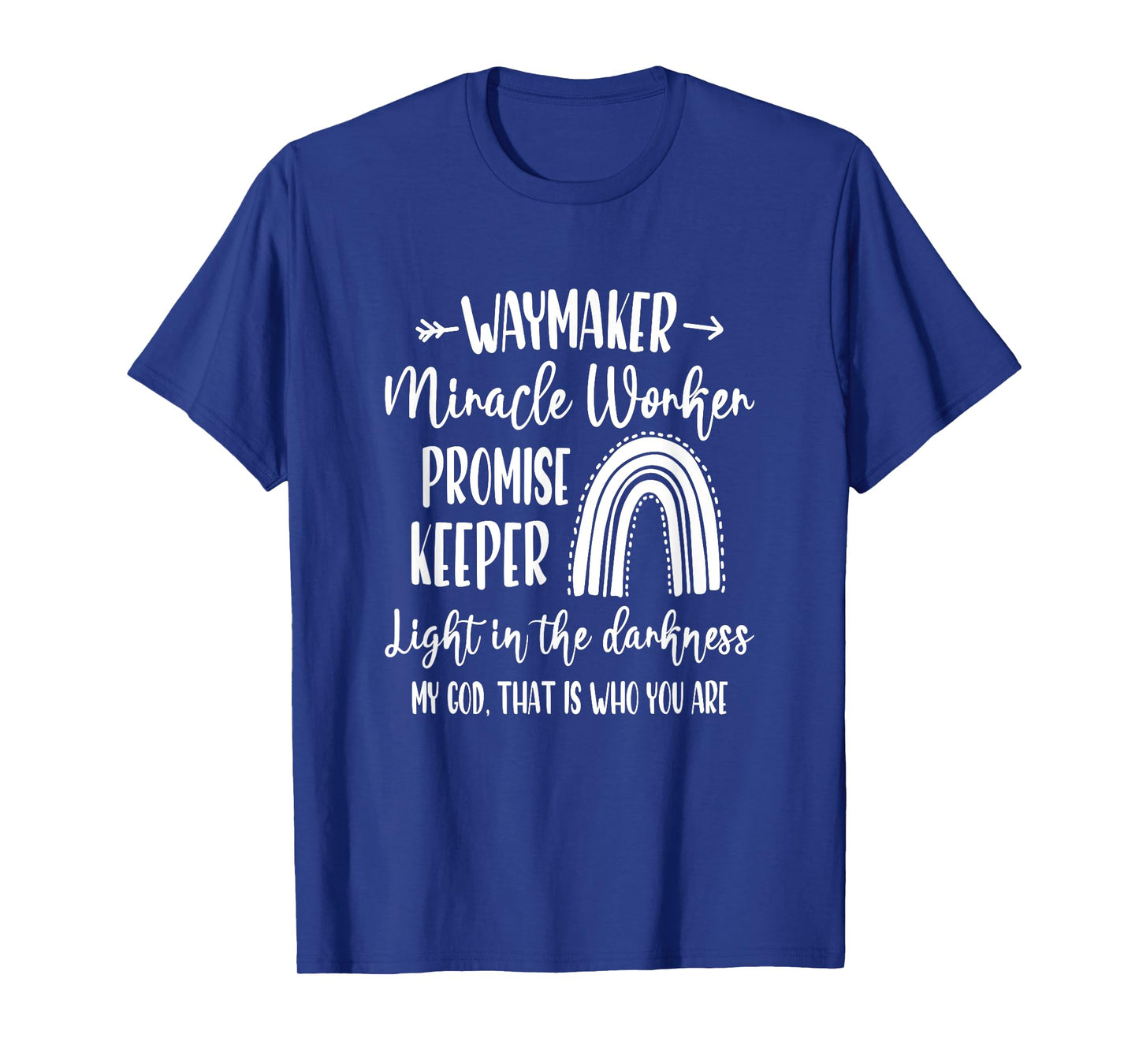 Kids Waymaker Miracle Worker Rainbow Christian T-Shirt