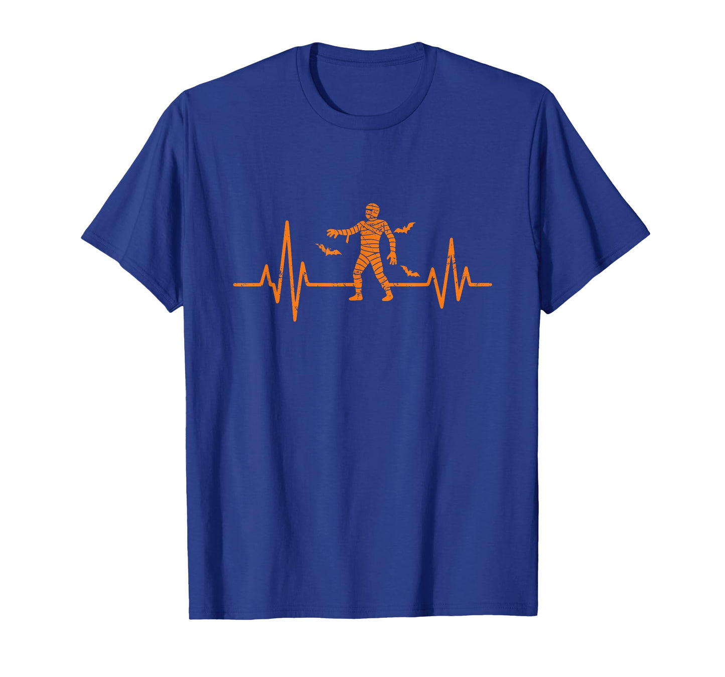 Mummy Heartbeat EKG Line Halloween T-Shirt