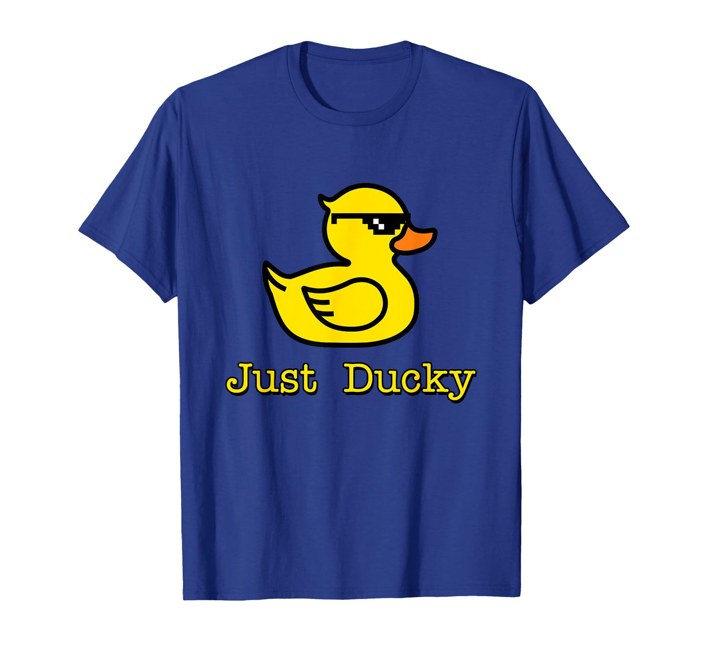 Just Ducky Funny Rubber Yellow Duck Childish Graphic Design T-Shirt