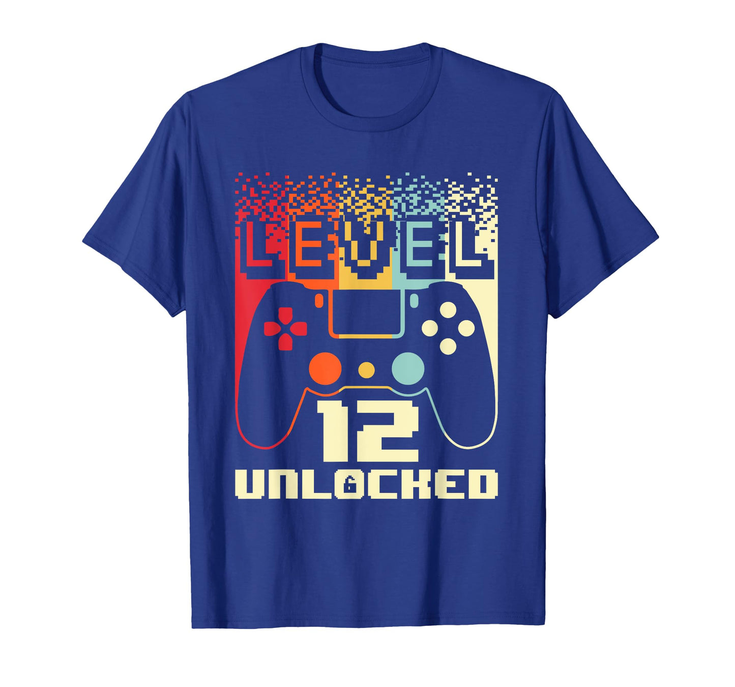 12th Birthday For Boys Level 12 Unlocked Gamer 12 Year Old T-Shirt