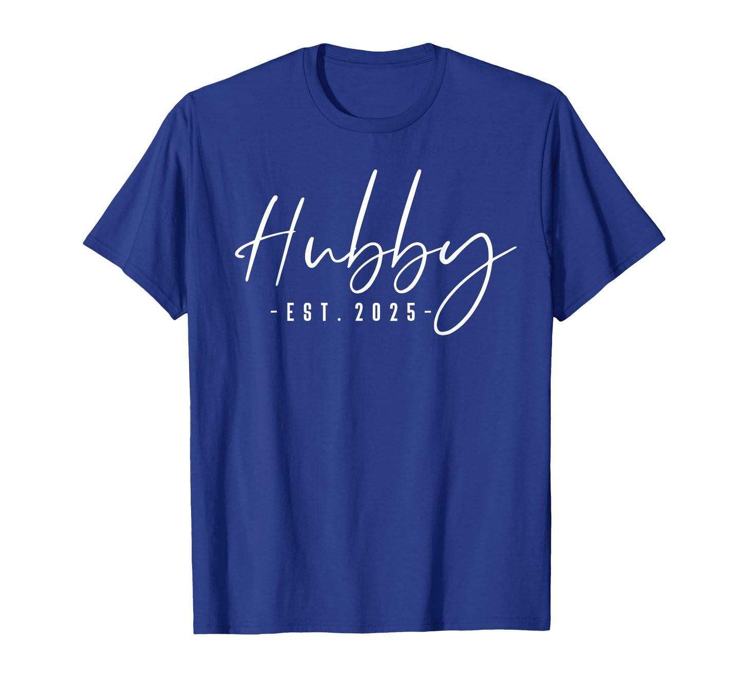 Hubby Est 2025 Just Married Honeymoon Husband Wedding Couple T-Shirt