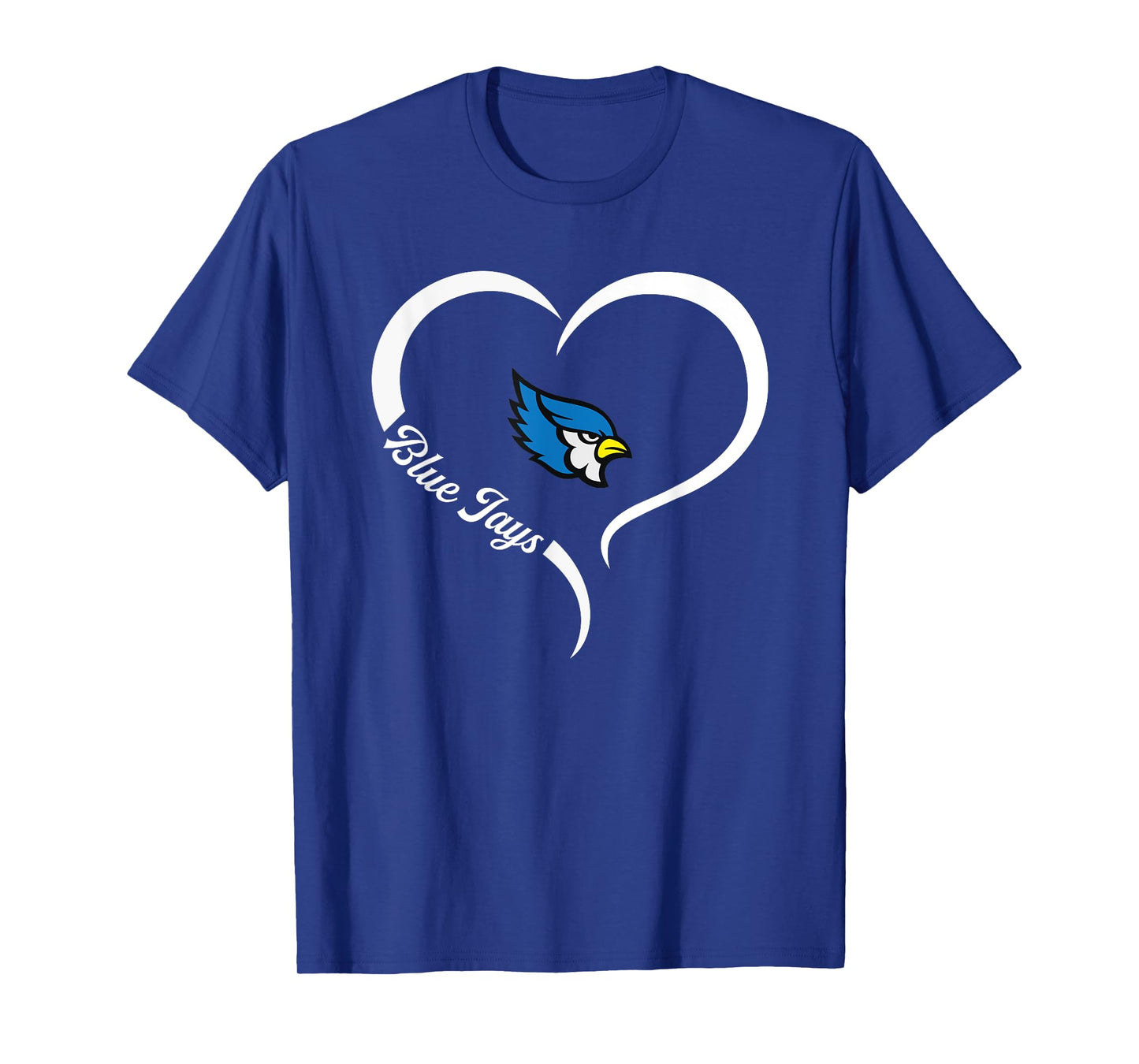 Liberty Blue Jays Logo Half Heart Slogan HS T-Shirt