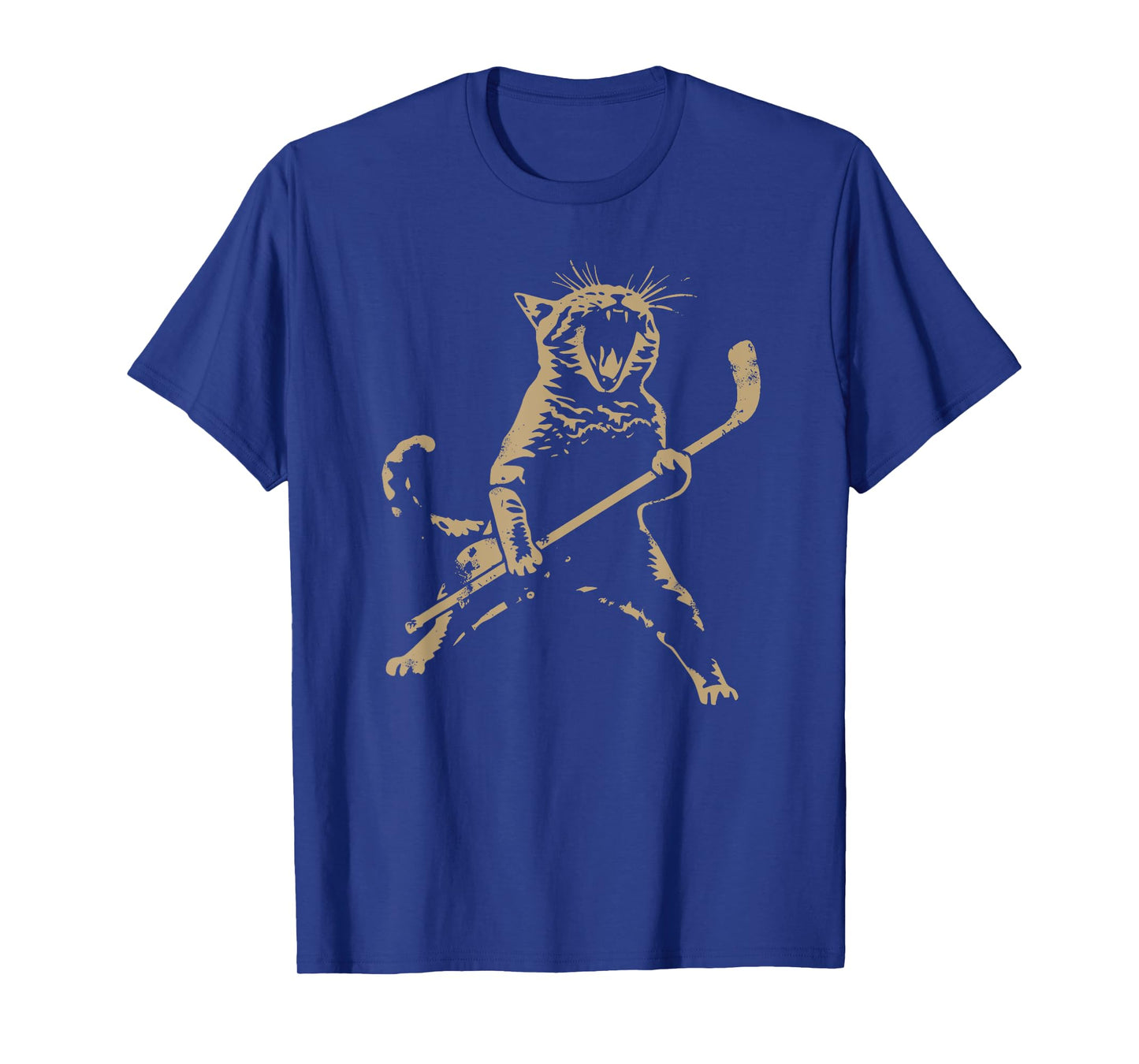Cat playing ice hockey T-Shirt for Men Women