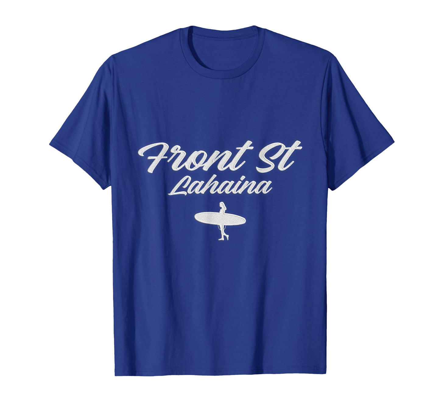 Front Street Lahaina Vintage Surfer Cursive Text Hawaii Surf T-Shirt