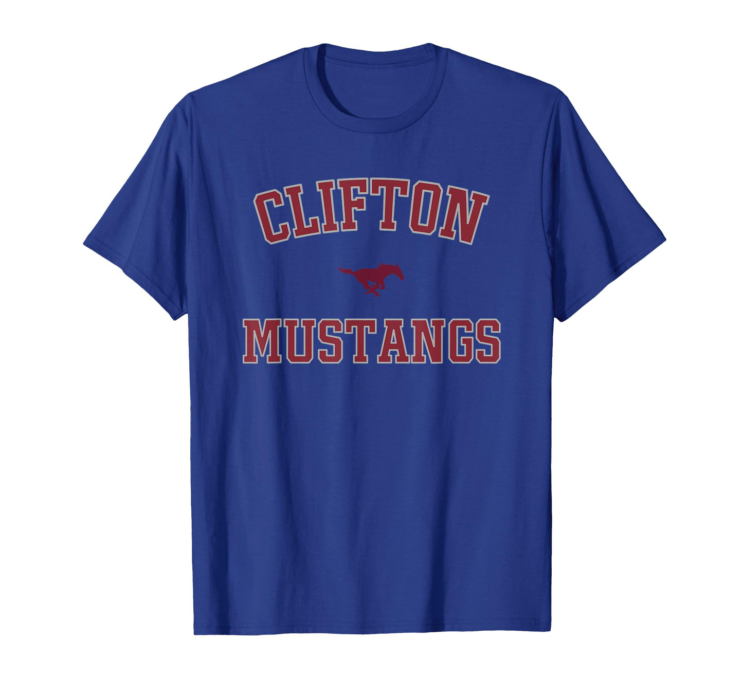 Clifton Mustangs Logo Varsity HS T-Shirt