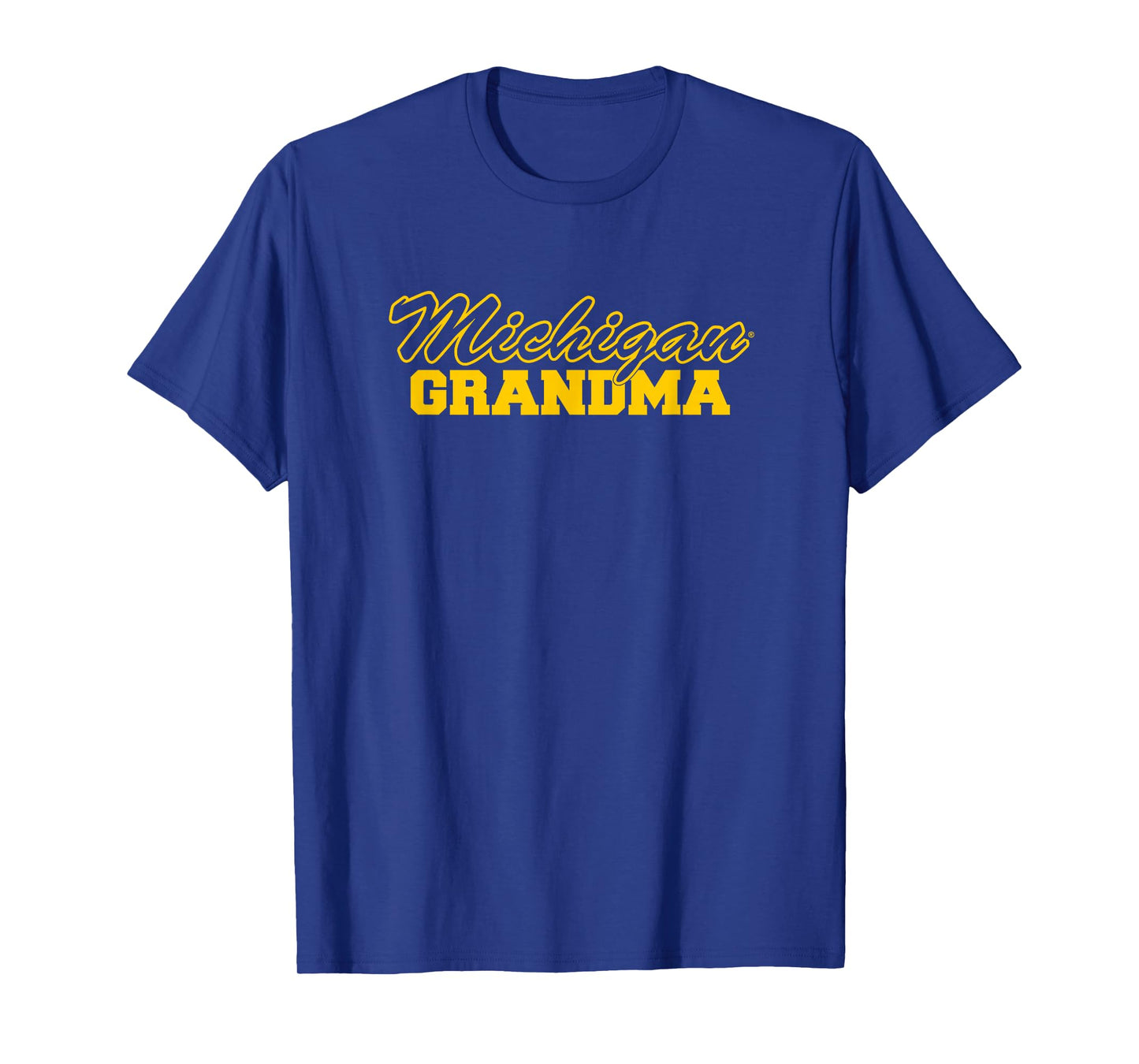 Campus Lab University of Michigan Wolverines Grandma T-Shirt - Blue, Unisex-Adults, Short Sleeve, T-Shirt, Sports-Fan T-Shirt