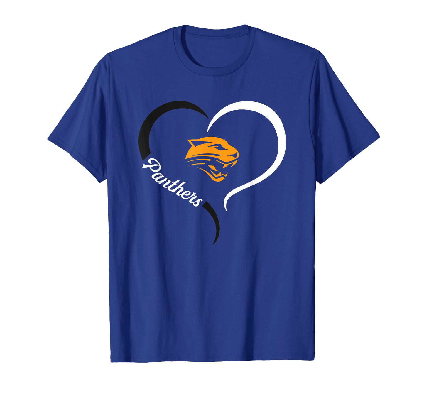 Powell Panthers Logo Half Heart Slogan HS T-Shirt