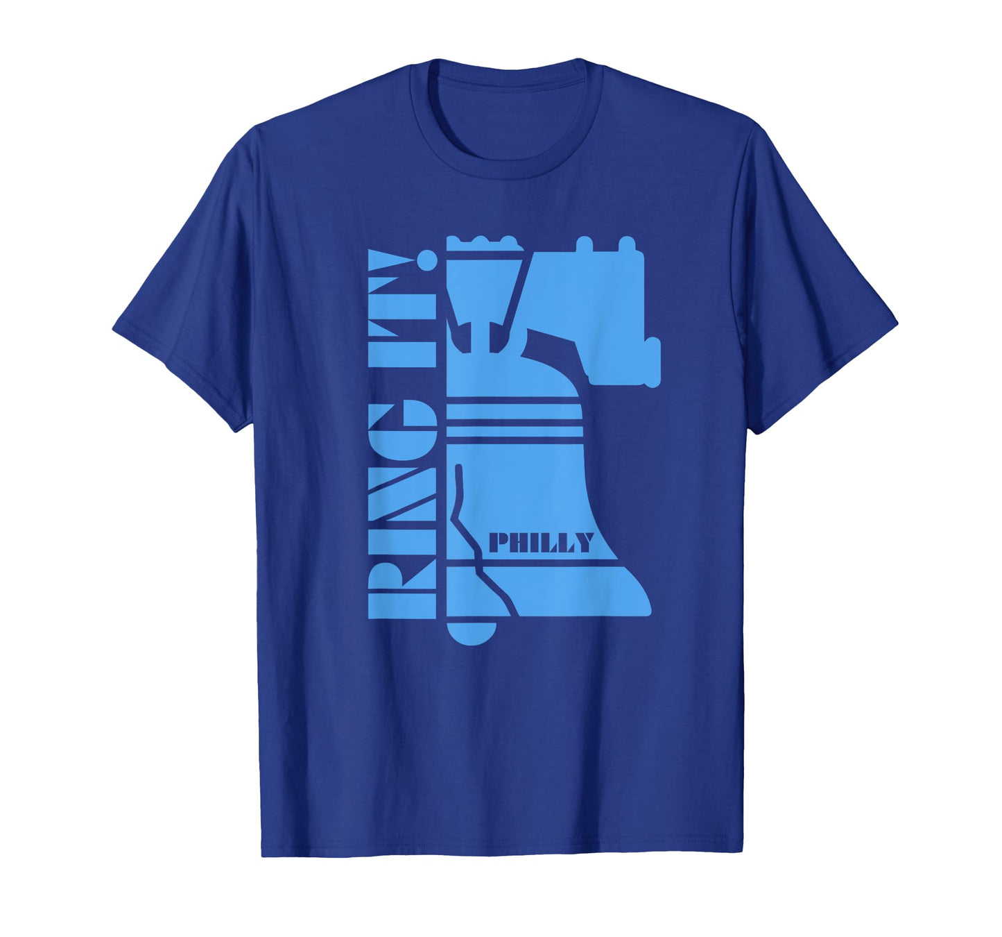 Philly Liberty Bell Ring it Philadelphia Brotherly Love Blue T-Shirt