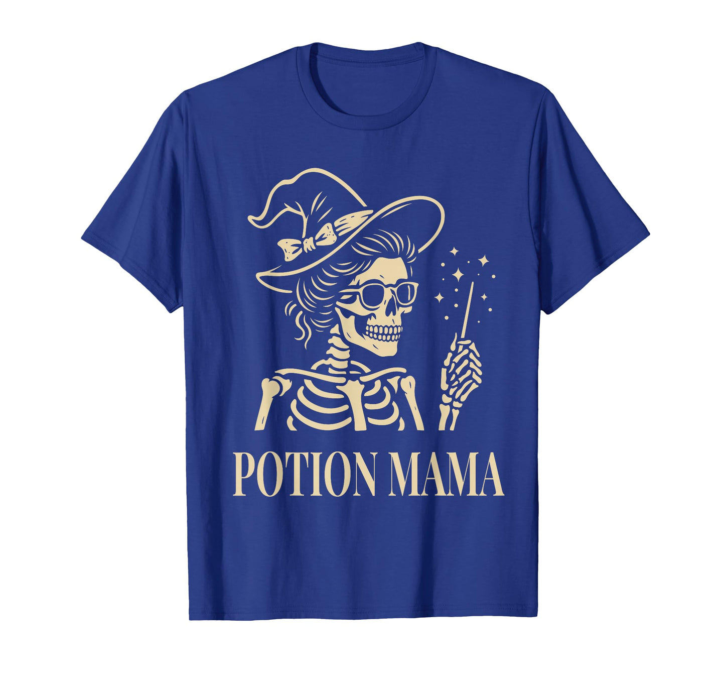 Potion Mama Funny Skeleton Witch Mom with Magic Wand T-Shirt