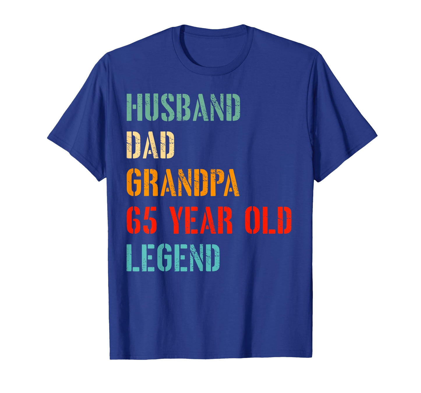 Husband Dad Grandpa 65 Year Old Legend 65th Birthday T-Shirt
