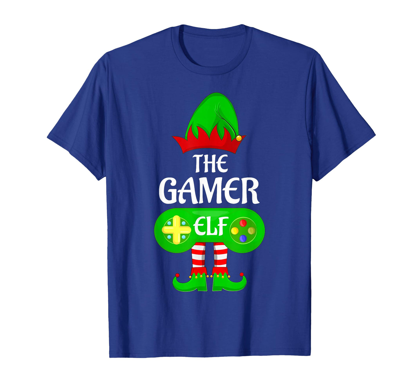 Gamer Elf Christmas Family Video Gaming Elf Squad Xmas T-Shirt