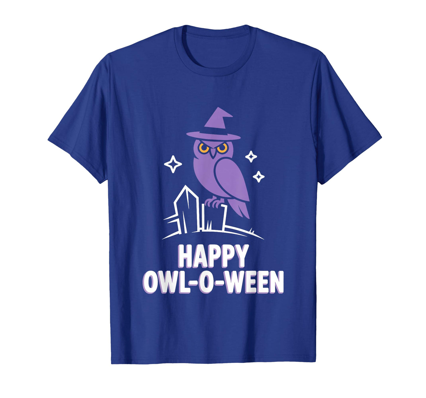 Happy Owl-O-Ween Cute Funny Owl Witch Hat Halloween T-Shirt