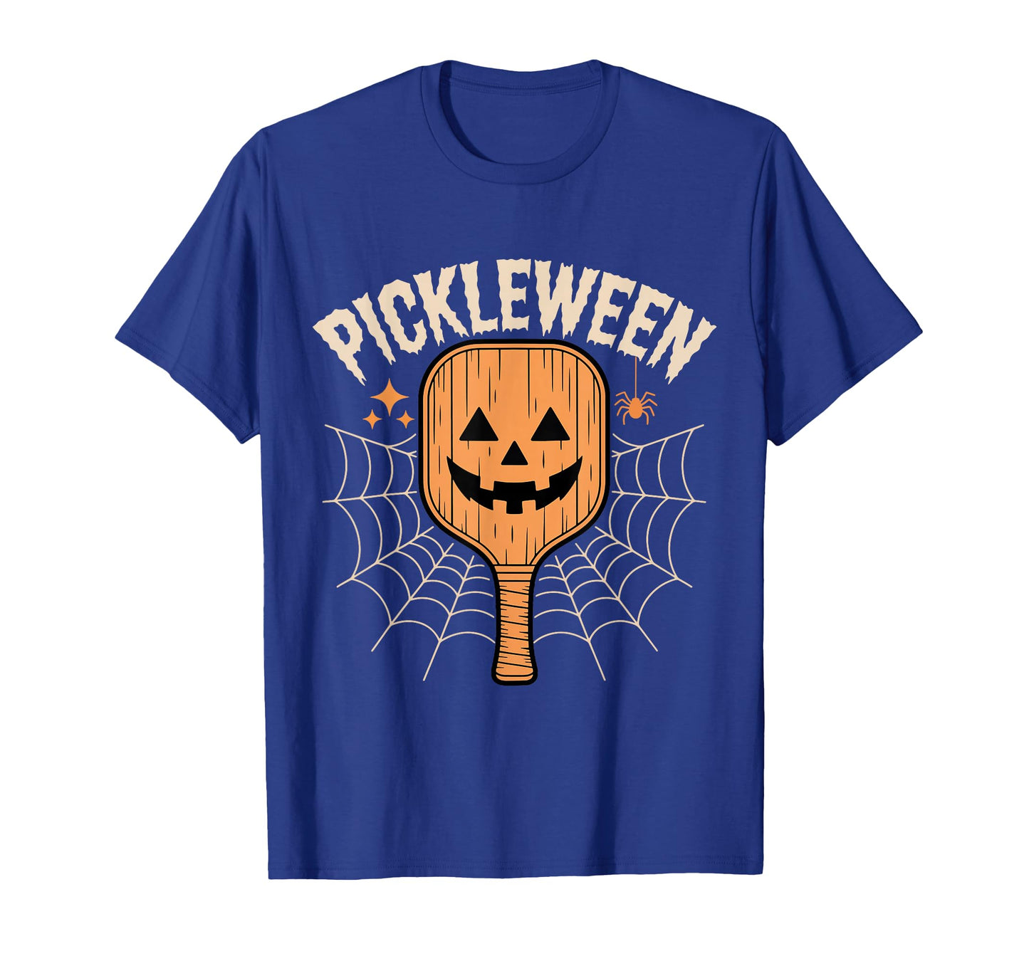 Pickleween Pickleball Halloween Funny Pickleball Pumpkin T-Shirt