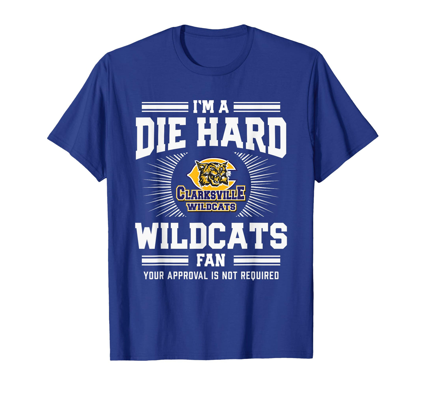 Clarksville Wildcats Logo Die Hard Fan HS T-Shirt