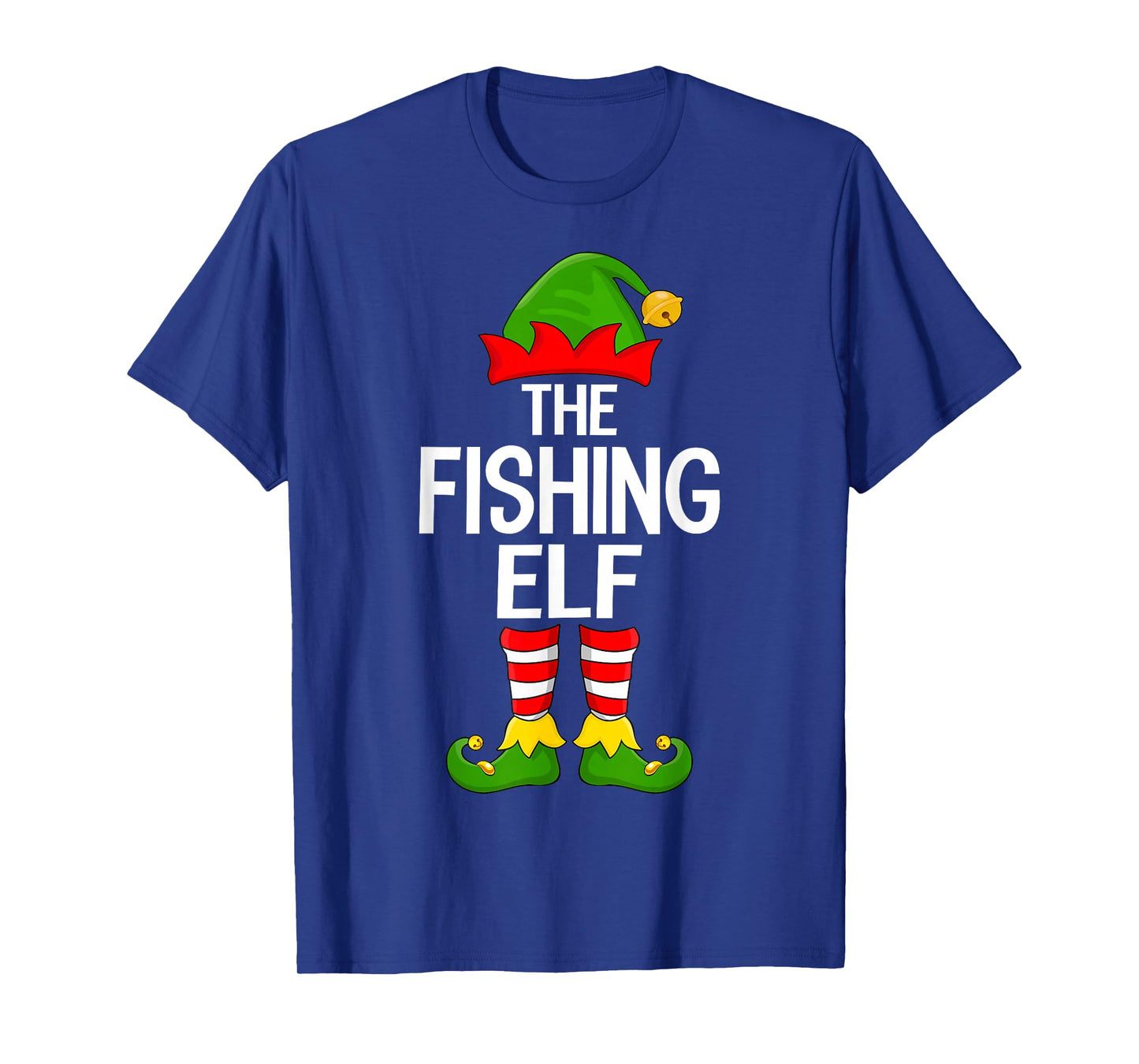 Fishing Elf Xmas Matching Family Elf Squad Christmas T-Shirt