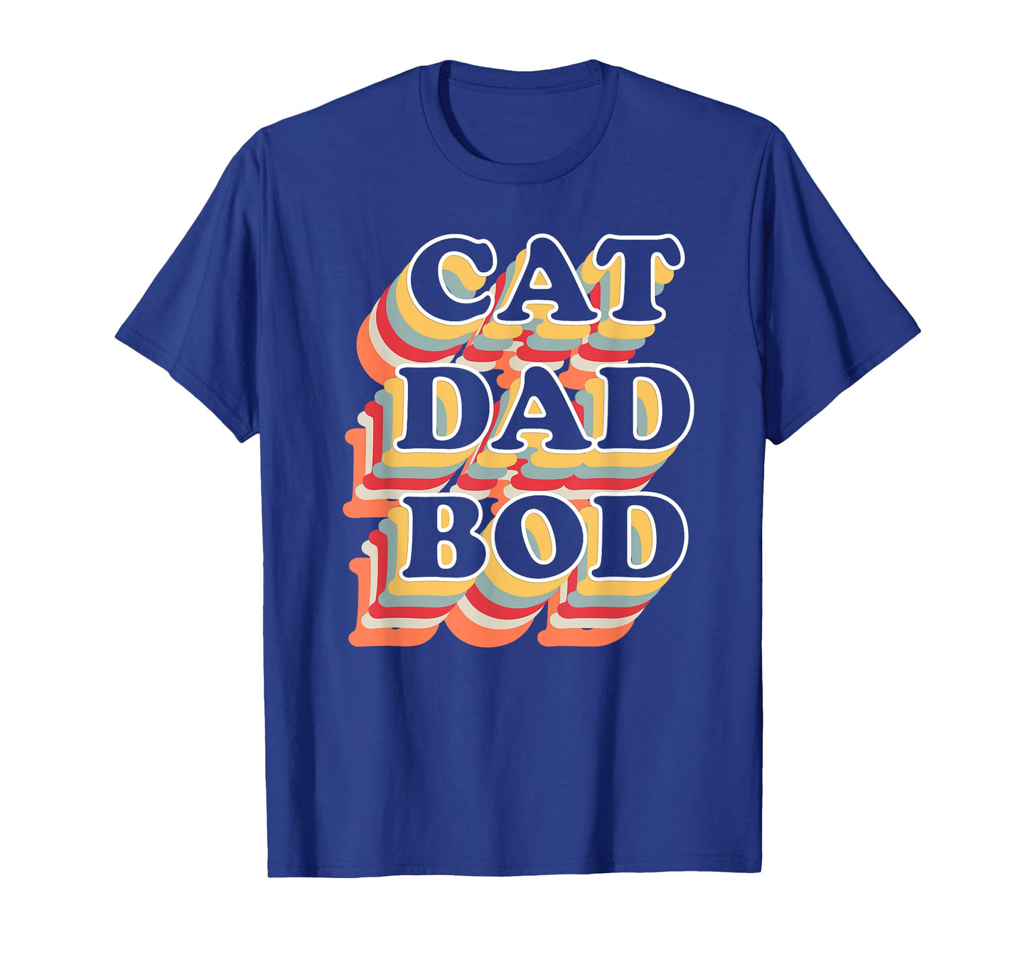 Cat Dad Bod Vintage Retro Fitness Gym Gifts for Cat Dads T-Shirt