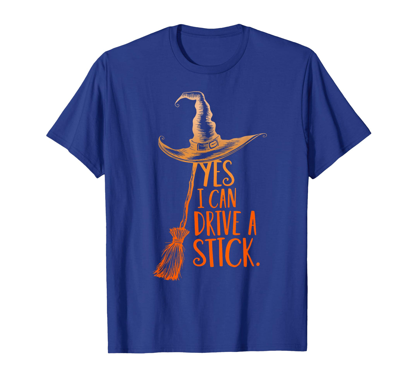 Yes I Can Drive A Stick Funny Halloween Spooky Witch T-Shirt